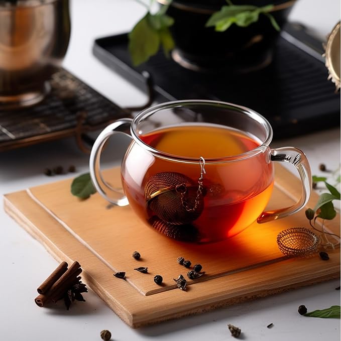 2Pcs Tea Infuser,2.1” Tea Ball with Panda Pendant,Tea Steeper,Tea Strainer | Stainless Steel,Tea Diffuser for Filtering Tea,Tea Infusers for Loose Tea, for Flavoring Herbal Spices and Seasonings