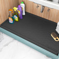 TigeJoy Under Sink Mats for Kitchen Waterproof 28" x 19", Cabinet Liner | Leak-Proof Silicone Mat Sink Protector, Kitchen Essentials Organizer and Storage,Boot or Shoe Tray, Pet Feeding Mat