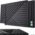 Extra Large Silicone Trivets for Hot Pots and Pans 2 Pack 16x12in with Thick Modern Design, Hot Dishes, Heat Resistant Hot Pads for Kitchen Counter- Black