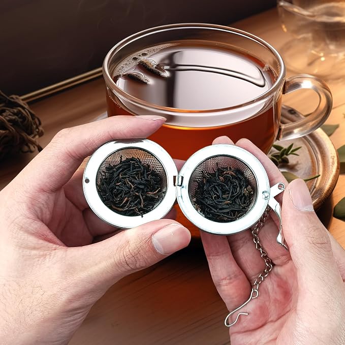 2Pcs Tea Infuser,2.1” Tea Ball with Panda Pendant,Tea Steeper,Tea Strainer | Stainless Steel,Tea Diffuser for Filtering Tea,Tea Infusers for Loose Tea, for Flavoring Herbal Spices and Seasonings