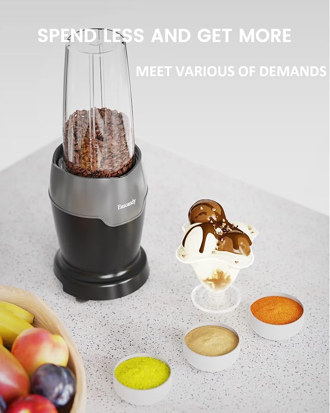 Real 900 Watts Smoothie Blender for Shakes and Smoothies with Milk Frother, 12 in 1 Set Personal Blender, Germany Stainless Steel Blades Smoothie Maker with 2 Tritan Sport Cups
