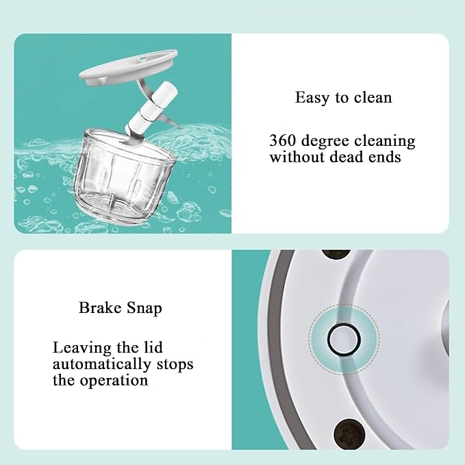 1.5 CUP Garlic Chopper,Electric Mini Food Processor,Portable Veggie Chopper | 350 ML Garlic Grinder Masher Onion Chopper, Blender to Vegetable, Kitchen Utensils for Ginger, Chili, Fruit, Meat, Spices