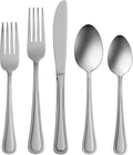Oneida Tress 50-Piece 18/0 Silverware Set for 8, Flatware | mirror finish, dishwasher safe | includes serving spoons and utensil set | heavy duty, cutlery set for kitchen and dining