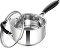 HaWare 3 Quart Saucepan, Stainless Steel Tri-Ply Bottom Sauce Pot with Lid
