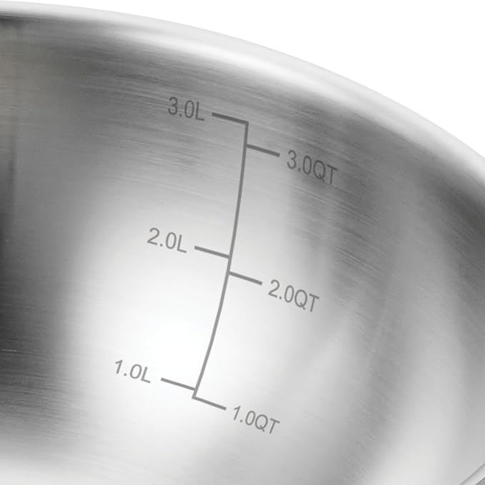 Tramontina Utsava 4-Quart Tri-Ply Clad Stainless Steel Kadai with Lid | Large Kadhai Pot for Indian Cooking