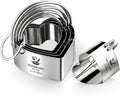 Heart Cookie Cutters, 5 Piece Biscuit Cutters with Handle | Professional Stainless Steel Baking Essential Tools for Valentine's Day, Sandwiches and Heart-Shaped Cookies