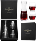 AW BRIDAL Engagement Gifts for Couples Wine Glasses Set, 2026 Fiance Gifts for Women and Newly Wed, Wedding Gift for Bride and Groom, Wine Decanter Set for Engagement and Bridal Shower