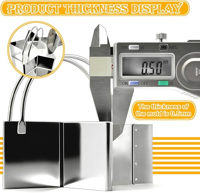 Star Cookie Cutters (5 Pieces/Set), Biscuit Cutter Set with Handle | Professional Baking Dough Cutter Tools for Cakes, Sandwiches, Donuts, Dumplings