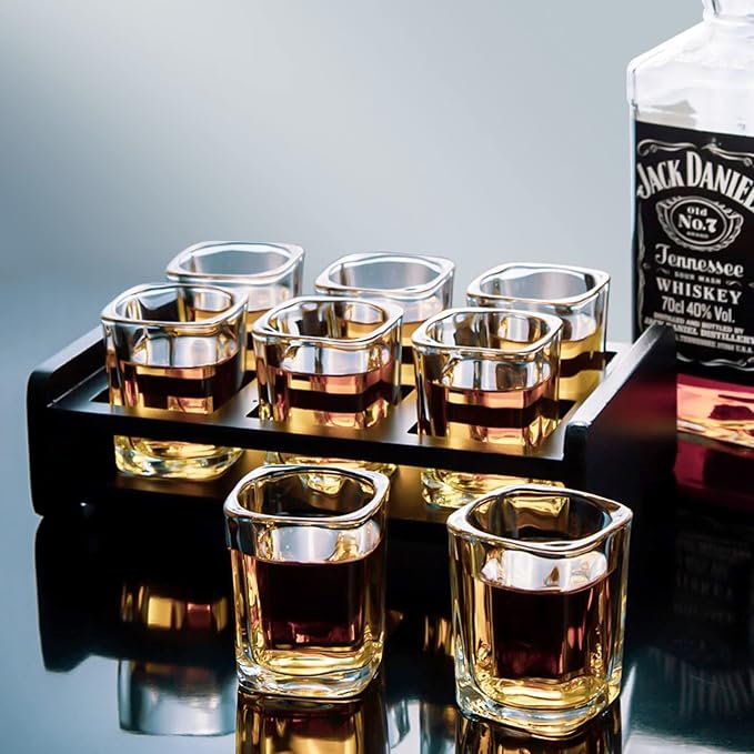 30 Pack Heavy Base Shot Glasses Bulk, 2.2 oz Square Shot Glass Set, Clear Espresso Shot Glass, Small Whiskey Shot Glasses for Vodka, Whiskey, Tequila, Espressos, Spirits & Liquors