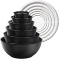 Greentainer Plastic Mixing Bowls with Lids Set for Kitchen, 6 Set Nesting Bowls for Mixing, Baking, Prepping, Cooking and Serving Food, Mixing Bowls Dishwasher, Microwave Safe