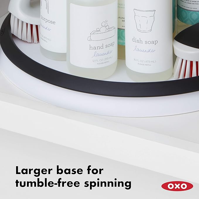 OXO Good Grips Lazy Susan Turntable, 16-Inch | White | Pack of 2