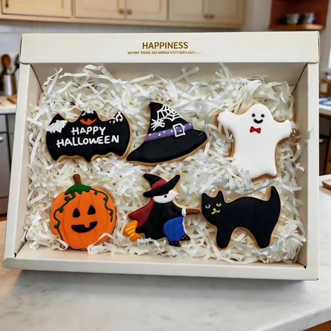 MrCookie Large Halloween Cookie Cutters,12pc/Set Thickened Stainless Steel. | Sandwich cutters & biscuit molds.Sturdy for cookies,sandwiches, cake,fruit.Ideal for DIY baking,home use,and parties.