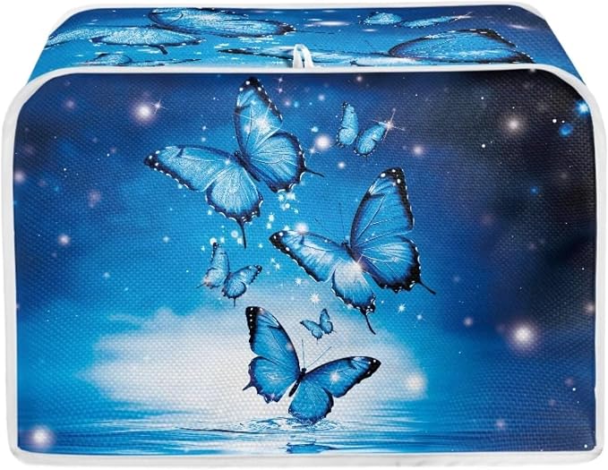 Butterfly Print Toaster Cover 4 Slice Toaster Oven Covers Dust Protection Small Appliance Covers, Waterproof Toaster Oven Protector Toaster Accessories Oven Cover, Kitchen Accessories