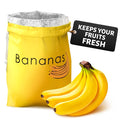 Banana Bag to Keep Bananas Fresh for Longer, Aluminum-Lined Storage | 13.8 x 10.6 In Nylon Storage Keeper Slows Ripening - a Reusable Produce Saver for Fruits and Veggies, on Counters or Travel