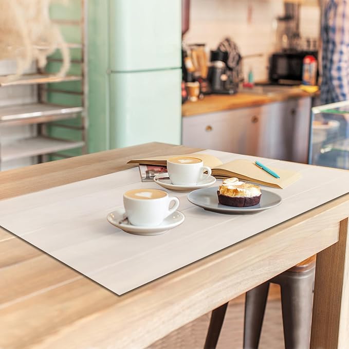 Silicone Protector Mat 47x24 Inch,White Translucent | 1.3mm silicone mat, heat resistant, non-slip & waterproof. Ideal for baking, painting, resin, welding and table protection.