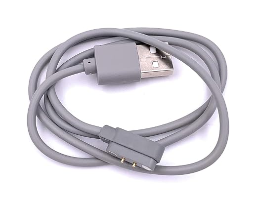 Magnetic USB Charging Cable for Smoothie Blender & Vegetable Cleaner | Magnetic Induction Charging Design, 2ft Grey Durable Cable, Fits Most Portable Blenders & Fruit Vegetable Washers, Cable Only