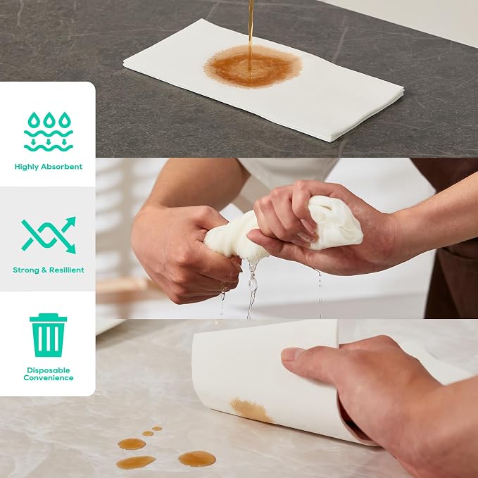 800PACK Disposable Hand Towels for Bathroom, Paper Guest Towels | Soft and Absorbent Disposable Decorative Bathroom Hand Napkins for Kitchen, Parties, Weddings, Dinners
