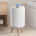 Motion Sensor Bathroom Trash Can,3 Gallon Auto Touchless Trash Bin | Automatic Garbage can with Lid and Legs,Electric,Tall,Plastic,Small White wastebasket for Bedroom,office,kitchen,RV,Toilet
