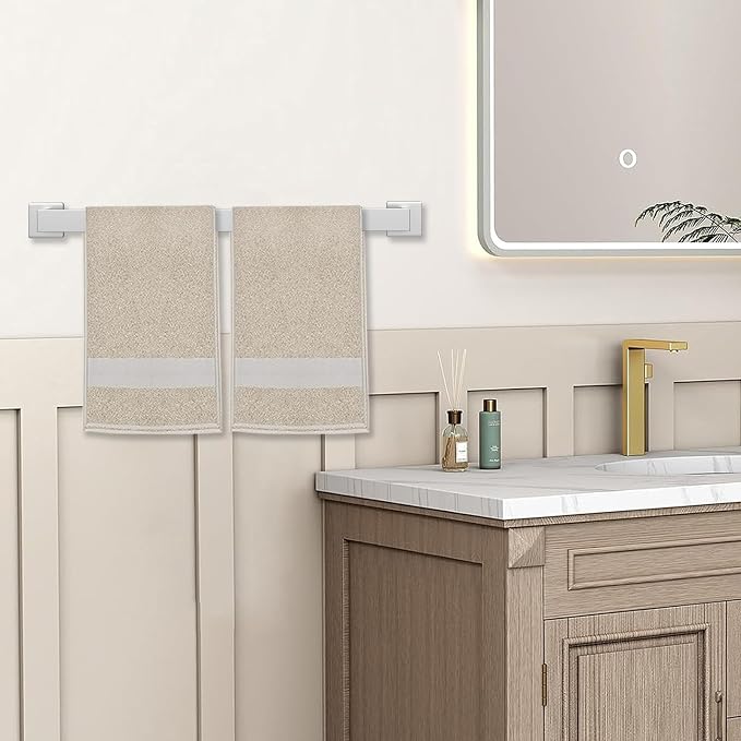 JOPOFI 5 Piece Towel Bar Set - 23.6 Inch Bath Towel Holder - Brushed Nickel | Stainless Steel Towel Racks for Bathroom Wall Mounted, Towel Rod for Bathroom Wall