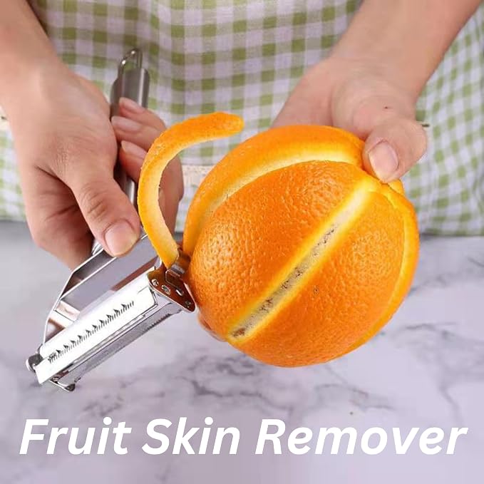 Julienne Peeler, Vegetable Peeler for Kitchen,Ultra Sharp Stainless Steel Fruit Slicer with Heavy Duty Dual Blade Vegetable Julienne Cutter, No-Rust Multifunction Y Potato Peeler
