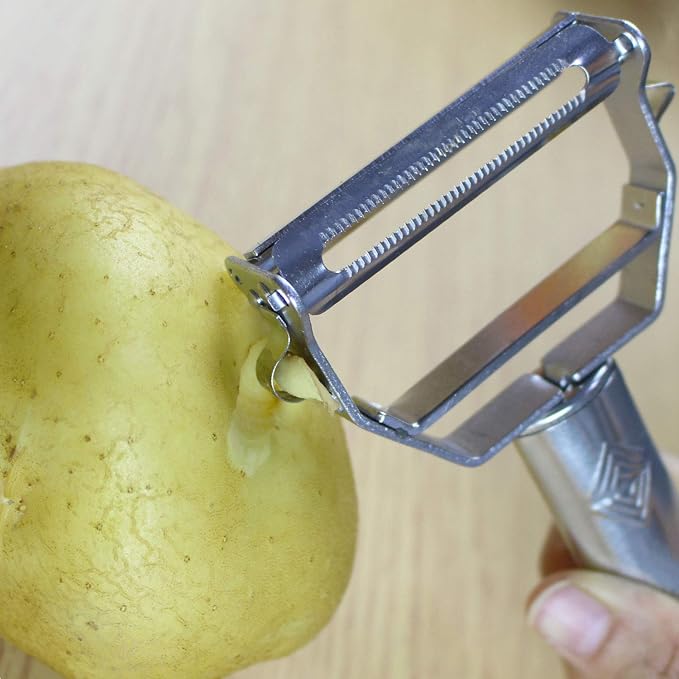 Vegetable Peeler,Potato Peeler,Carrot and Fruit Peeler,Ultra Sharp Dual Julienne Peeler Grater,Stainless Steel Dual Apple Peelers for Kitchen