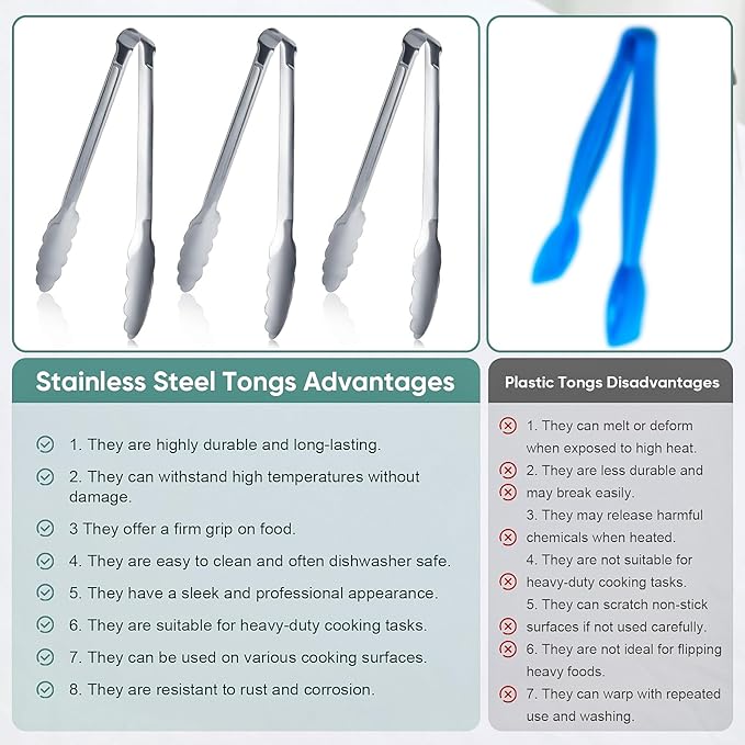 12 Pack Buffet Tongs Serving Tongs Stainless steel Kitchen Tongs 9inch | stainless steel Utility Tongs with scalloped grip for buffets, catering, weddings, salad bars and everyday food service