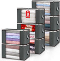 90L Large Storage Bags, 8 Pack Clothes Storage Bins Closet Organizers | Foldable Storage Containers, with Reinforced Handle, for Clothing, Blanket, Comforters, Bed Sheets, Pillows and Toys