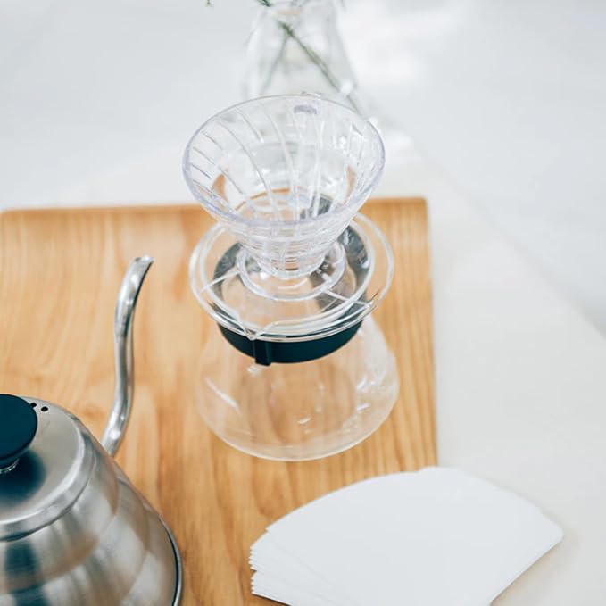 Hario V60 Plastic Coffee Dripper, Size 02, White
