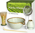 Vaiheng Matcha Whisk Set with Matcha Bowl, Matcha Whisk Holder Matcha Bamboo Whisks, Scoop, Sifter, Mothers Day Gifts for Women Mom Her Girl Friend Home Kitchen Decor Kit for Tea Enthusiasts