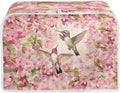 Cherry Birds Pattern 2 Slice Toaster Cover Foldable Kitchen Small Appliance Cover Dust and Fingerprint Protection, Machine Washable Home Kitchen Decor Accessories, Pink