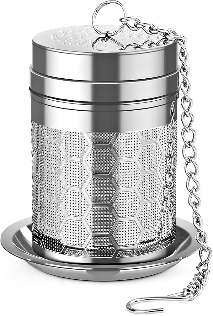 Tea Infusers for Loose Tea (1 Pack), 18/8 Stainless Steel Tea Strainer, Extra Fine Mesh Tea Diffuser for Brewing Tea, Spices & Seasoning | Versatile for tea, spices & seasonings, fine mesh traps sediment, dishwasher-safe