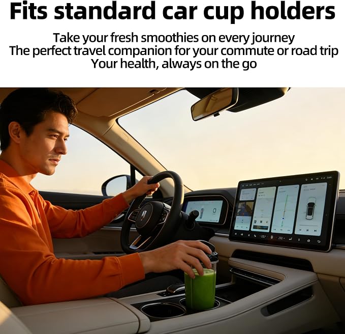 Personal Blender, Silver, 2-in-1 Smoothie Maker & Grinder | for smoothies, protein shakes, ice crushing, coffee beans, spices and nuts; BPA-free dishwasher-safe cups