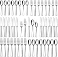 Stapava 40 Piece Silverware Set, Food-Grade Stainless Steel Flatware Sets for 8 Mirror Polished Cutlery Utensil Sets Include Dinner Knives Spoons and Forks Set Dishwasher Safe for Home Restaurant