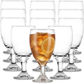 Libbey Classic Glass Goblets Set of 12, Stemmed Water & Tea Glasses | 16.25 oz Capacity for Iced Tea, Lemonade, Sangria, and More with Stemmed Design and Dishwasher-Safe Cleanup
