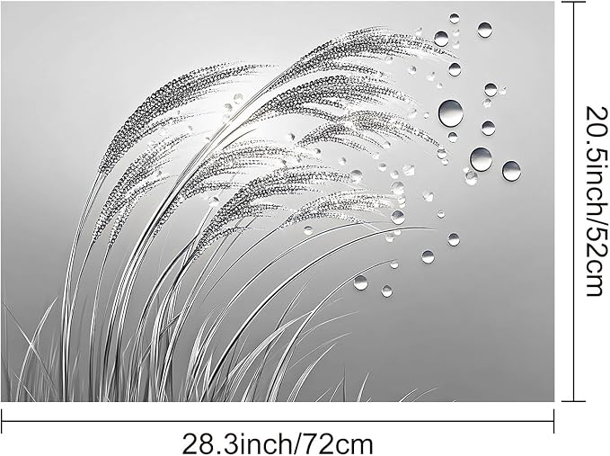 HOMETITUTE Stove Top Cover 28x20 Silver Reed Dew Diatomite Mat