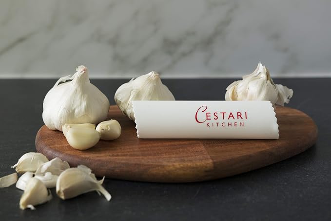 Garlic Peeler - Silicone Easy Roll Garlic Roller Tube | Sturdy Thick Odor Free Silicone - Removes Garlic Peels in Seconds - Peels Multiple Cloves - BPA Free