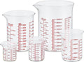 Ackers High Borosilicate Glass Measuring Cup Set with Pour Spout,60ml(2OZ),120ml(4OZ), 250ml(8OZ), 500ml(16OZ), 1000ml(32OZ) Glass Measuring Beaker for Kitchen or Restaurant, Easy to Read