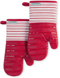 KitchenAid Albany Oven Mitt 2-Pack Set, Passion Red, 7"x13"