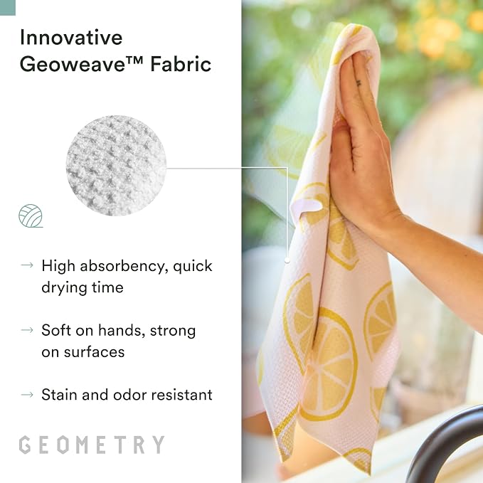 GEOMETRY Spring Kitchen Towels - Quick Dry Microfiber Cloth Spring & Summer Dish Towels for Kitchen Drying - Premium Quick Dry Towel - Soft Flora, 18" x 30" - 2-Pack