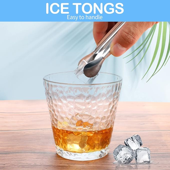 18PCS Mini Tongs for Appetizers, 5Inch Serving Tongs, Ice Tong Appetizer Tong, Small Tongs for Serving Food, Kitchen Utensils for Sugar Cubes, Coffee, Charcuterie Board (Silver-18pcs)