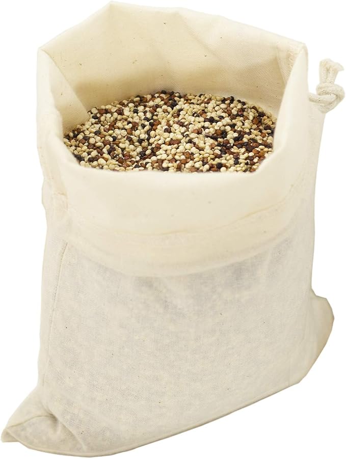 Reusable Grocery Produce Shopping and Storage Bags, Organic Cotton Muslin, XSmall 3 pack