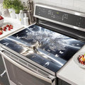 HOMETITUTE Silver Tree Stove Top Cover 28x20 Tree of Life Diatomite Mat