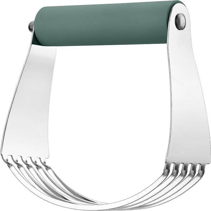 Spring Chef Large Dough Blender For Baking - Pro Pastry Blender, Pine Green | Heavy Duty Dough Mixer Hand Tool w/ Stainless Steel Blades, Professional Pastry Cutter Tool for Easy Mixing, Dishwasher Safe