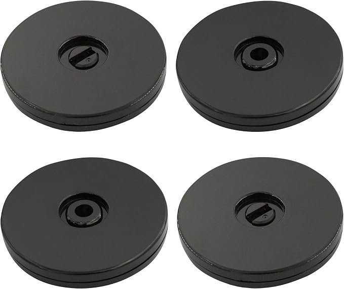 4Pcs Black Acrylic Lazy Susan 3 Inch Turntable Organizer Bearings | Mini Lazy Susan, Small Lazy Susan Turntable, 360° Rotating Swivel Plate for Spice Rack, Cosmetic, Cake, Pantry, DIY Display