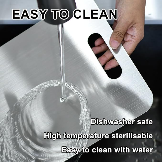 3pcs Stainless Steel Cutting Board Cutting Boards for Kitchen, Upgrade Double Sided Board, Thick Cutting Board for Home Kitchen Cooking