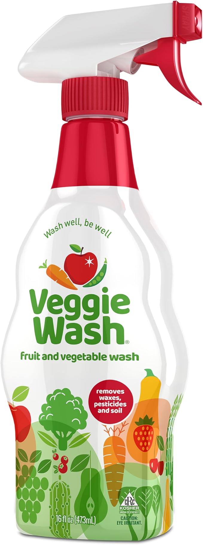 Veggie Wash Fruit and Vegetable Wash, 16 Fluid Ounce & 1 Gallon, Pack of 2 | Ideal for Cleaning Produce, Kosher, Vegan, Plant-Derived Ingredients, Unscented, No Parabens, Packaging May Vary
