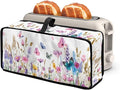 ZDCUSTOM Toaster Cover 2 Slice Slim Toaster Dust Cover Dustproof Kitchen Appliance Easy to Fold Dust Protection Bread Machine Cover for Long Slot Toasters Appliance Butterfly