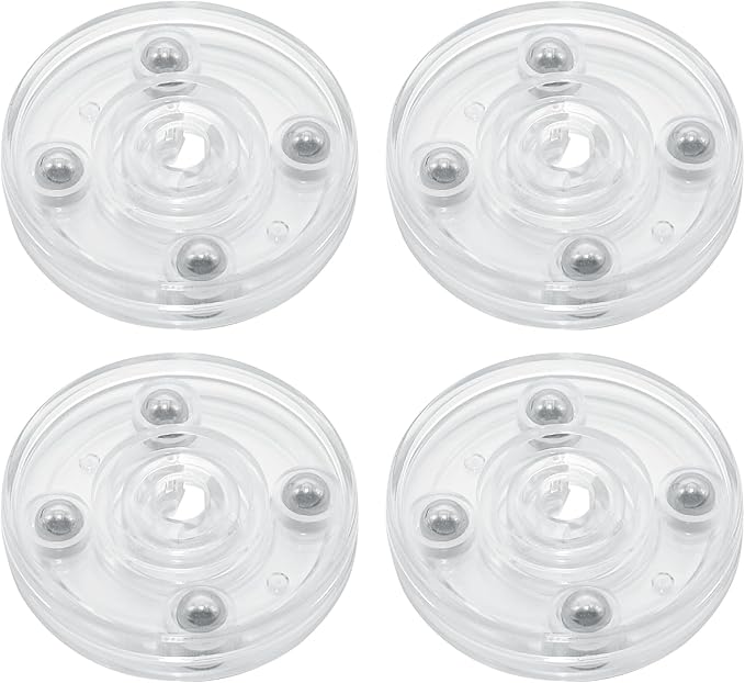 4Pcs Clear Acrylic Lazy Susan 2 Inch Turntable Organizer Bearings | Mini Lazy Susan, Small Lazy Susan Turntable, 360° Rotating Swivel Plate for Spice Rack, Cosmetic, Cake, Pantry, DIY Display