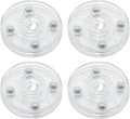 4Pcs Clear Acrylic Lazy Susan 2 Inch Turntable Organizer Bearings | Mini Lazy Susan, Small Lazy Susan Turntable, 360° Rotating Swivel Plate for Spice Rack, Cosmetic, Cake, Pantry, DIY Display