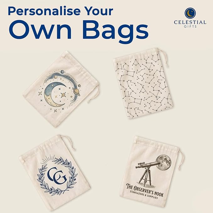 Cotton Muslin Bags, 100 Count, 2.75 x 3.75 Inches, Natural Drawstring | Made with 100% Cotton in USA by Celestial Gifts, Small Reusable Cloth Pouches for Jewelry, Tea, Soap, Crafts & Favors